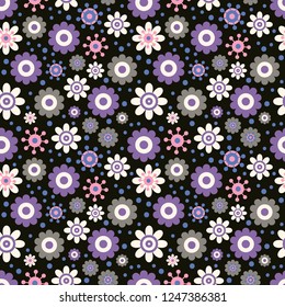 Seamless vector ornamental floral pattern. Background for printing on paper, wallpaper, covers, textiles, fabrics, for decoration, decoupage, scrapbooking and other