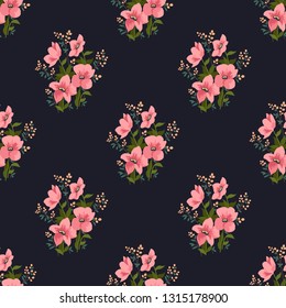 Seamless vector ornamental floral pattern. Background for printing on paper, wallpaper, covers, textiles, fabrics, for decoration, decoupage, scrapbooking and other