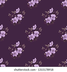 Seamless vector ornamental floral pattern. Background for printing on paper, wallpaper, covers, textiles, fabrics, for decoration, decoupage, scrapbooking and other