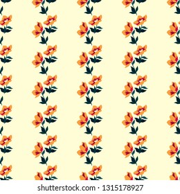 Seamless vector ornamental floral pattern. Background for printing on paper, wallpaper, covers, textiles, fabrics, for decoration, decoupage, scrapbooking and other