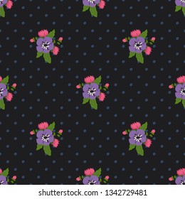 Seamless vector ornamental floral pattern. Background for printing on paper, wallpaper, covers, textiles, fabrics, for decoration, decoupage, scrapbooking and other