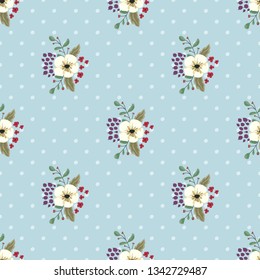 Seamless vector ornamental floral pattern. Background for printing on paper, wallpaper, covers, textiles, fabrics, for decoration, decoupage, scrapbooking and other