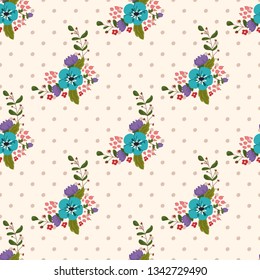 Seamless vector ornamental floral pattern. Background for printing on paper, wallpaper, covers, textiles, fabrics, for decoration, decoupage, scrapbooking and other