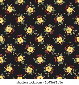 Seamless vector ornamental floral pattern. Background for printing on paper, wallpaper, covers, textiles, fabrics, for decoration, decoupage, scrapbooking and other