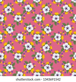 Seamless vector ornamental floral pattern. Background for printing on paper, wallpaper, covers, textiles, fabrics, for decoration, decoupage, scrapbooking and other