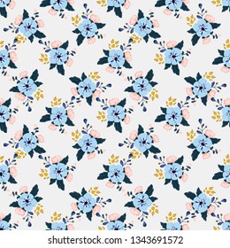 Seamless vector ornamental floral pattern. Background for printing on paper, wallpaper, covers, textiles, fabrics, for decoration, decoupage, scrapbooking and other