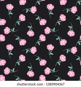 Seamless vector ornamental floral pattern. Background for printing on paper, wallpaper, covers, textiles, fabrics, for decoration, decoupage, scrapbooking and other