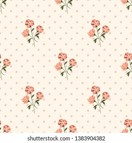 Seamless vector ornamental floral pattern. Background for printing on paper, wallpaper, covers, textiles, fabrics, for decoration, decoupage, scrapbooking and other