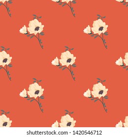 Seamless vector ornamental floral pattern. Background for printing on paper, wallpaper, covers, textiles, fabrics, for decoration, decoupage, scrapbooking and other