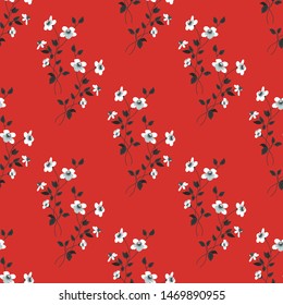 Seamless vector ornamental floral pattern. Background for printing on paper, wallpaper, covers, textiles, fabrics, for decoration, decoupage, scrapbooking and other