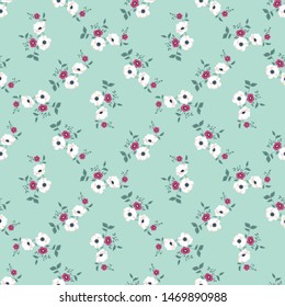 Seamless vector ornamental floral pattern. Background for printing on paper, wallpaper, covers, textiles, fabrics, for decoration, decoupage, scrapbooking and other