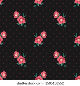 Seamless vector ornamental floral pattern. Background for printing on paper, wallpaper, covers, textiles, fabrics, for decoration, decoupage, scrapbooking and other