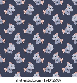 Seamless vector ornamental floral pattern. Background for printing on paper, wallpaper, covers, textiles, fabrics, for decoration, decoupage, scrapbooking and other