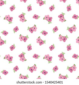 Seamless vector ornamental floral pattern. Background for printing on paper, wallpaper, covers, textiles, fabrics, for decoration, decoupage, scrapbooking and other