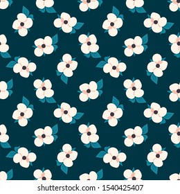 Seamless vector ornamental floral pattern. Background for printing on paper, wallpaper, covers, textiles, fabrics, for decoration, decoupage, scrapbooking and other