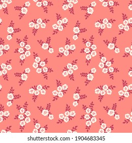 Seamless vector ornamental floral pattern. Background for printing on paper, wallpaper, covers, textiles, fabrics, for decoration, decoupage, scrapbooking and other
