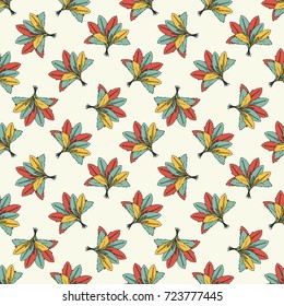 Seamless vector ornamental floral pattern. Background for printing on paper, wallpaper, covers, textiles, fabrics, for decoration, decoupage, scrapbooking and other