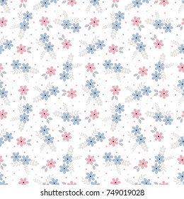 Seamless vector ornamental floral pattern. Background for printing on paper, wallpaper, covers, textiles, fabrics, for decoration, decoupage, scrapbooking and other