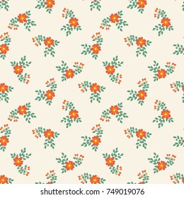 Seamless vector ornamental floral pattern. Background for printing on paper, wallpaper, covers, textiles, fabrics, for decoration, decoupage, scrapbooking and other