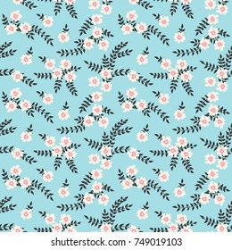 Seamless vector ornamental floral pattern. Background for printing on paper, wallpaper, covers, textiles, fabrics, for decoration, decoupage, scrapbooking and other