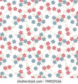 Seamless vector ornamental floral pattern. Background for printing on paper, wallpaper, covers, textiles, fabrics, for decoration, decoupage, scrapbooking and other