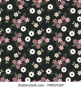 Seamless vector ornamental floral pattern. Background for printing on paper, wallpaper, covers, textiles, fabrics, for decoration, decoupage, scrapbooking and other