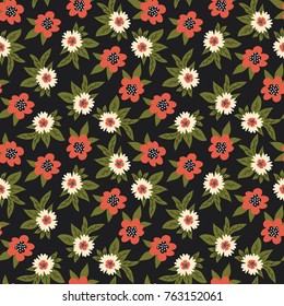 Seamless vector ornamental floral pattern. Background for printing on paper, wallpaper, covers, textiles, fabrics, for decoration, decoupage, scrapbooking and other