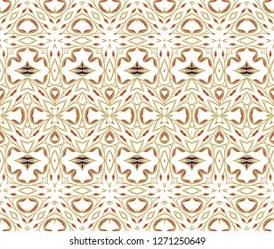 Seamless vector ornamental texture,  floral ornament,  oriental, medieval style on white background