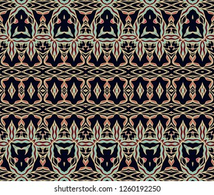 Seamless vector ornamental texture, openwork design, ethnic style