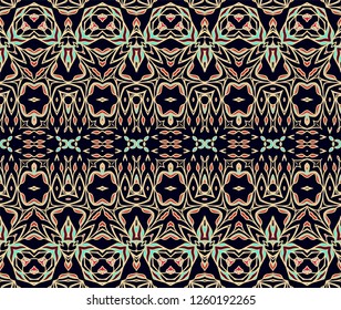 Seamless vector ornamental texture, openwork design, ethnic style