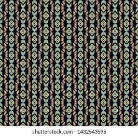 Seamless vector ornamental texture,    oriental, medieval style on black background