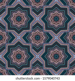 Seamless vector ornamental texture,   oriental, byzantine mosaic style