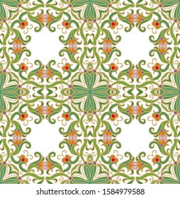 Seamless vector ornamental  texture,   oriental, medieval style
