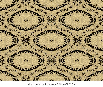 Seamless vector ornamental  texture,   oriental, medieval style
