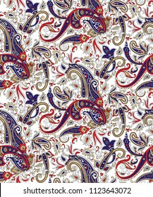 Seamless vector paisley background