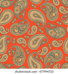 seamless vector paisley pattern