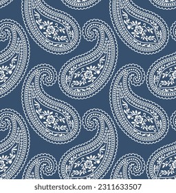 Seamless vector paisley pattern design 