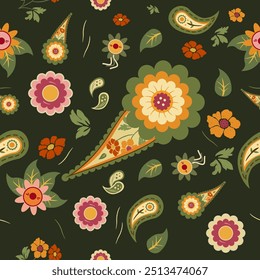vetor perfeito paisley projeto padrão, estilo étnico