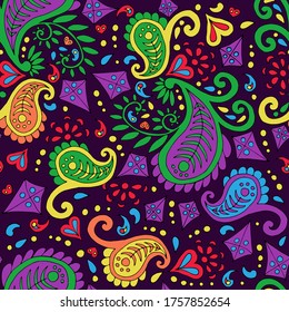 Seamless vector paisley pattern, ornament