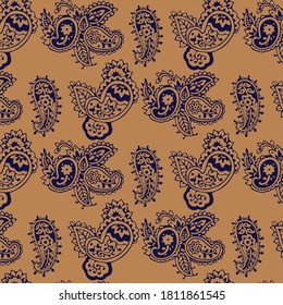 Seamless vector paisley pattern, spring design