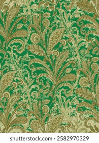 seamless vector paisley pattern, vintage wallpaper design, ethnic style. Seamless pattern based on ornament paisley Bandana Print.