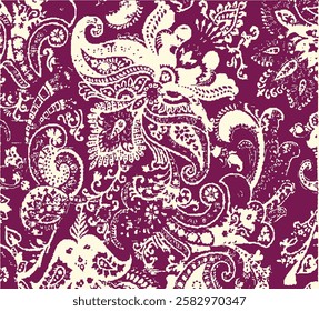 seamless vector paisley pattern, vintage wallpaper design, ethnic style. Seamless pattern based on ornament paisley Bandana Print.
