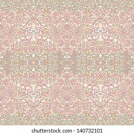 Seamless vector pale pink laced pattern
