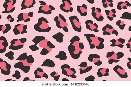 Seamless vector pale pink leopard pattern.  Trendy stylish wild leopard print. Animal print background for fabric, textile, design, advertising banner.