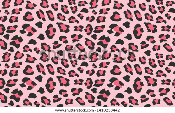 Seamless Vector Pale Pink Leopard Pattern Stock Vector Royalty Free 1410238442