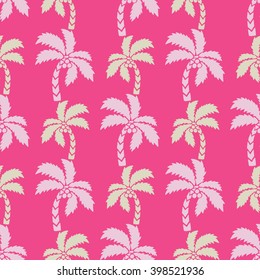 Seamless vector palm tree pattern illustration. Tropical and surf design. Good for textile fabric design, wrapping paper and website wallpapers. 