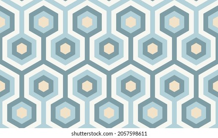 Seamless vector pastel pattern. Hexagon. Wrapping paper pattern. Template for fabric. Stylish background for cards. Modern geometric textile design. Fashionable color combinations. Backdrop. Wallpaper