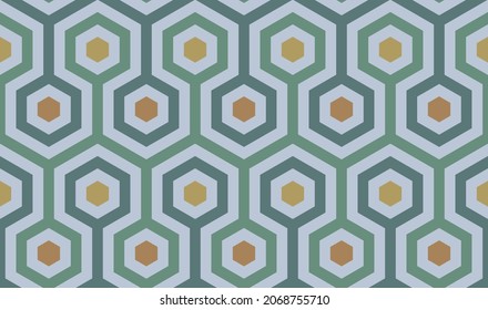 Seamless vector pastel pattern. Hexagon. Wrapping paper pattern. Template for fabric. Stylish background for cards. Modern geometric textile design. Fashionable color combinations. Backdrop. Wallpaper