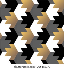 Seamless vector patchwork texture. Geometrical tiles. Arrows. Decorative pattern for ceramic tiles, wallpaper, linoleum, textiles, background.