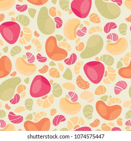Seamless vector pateern with abstract fruits